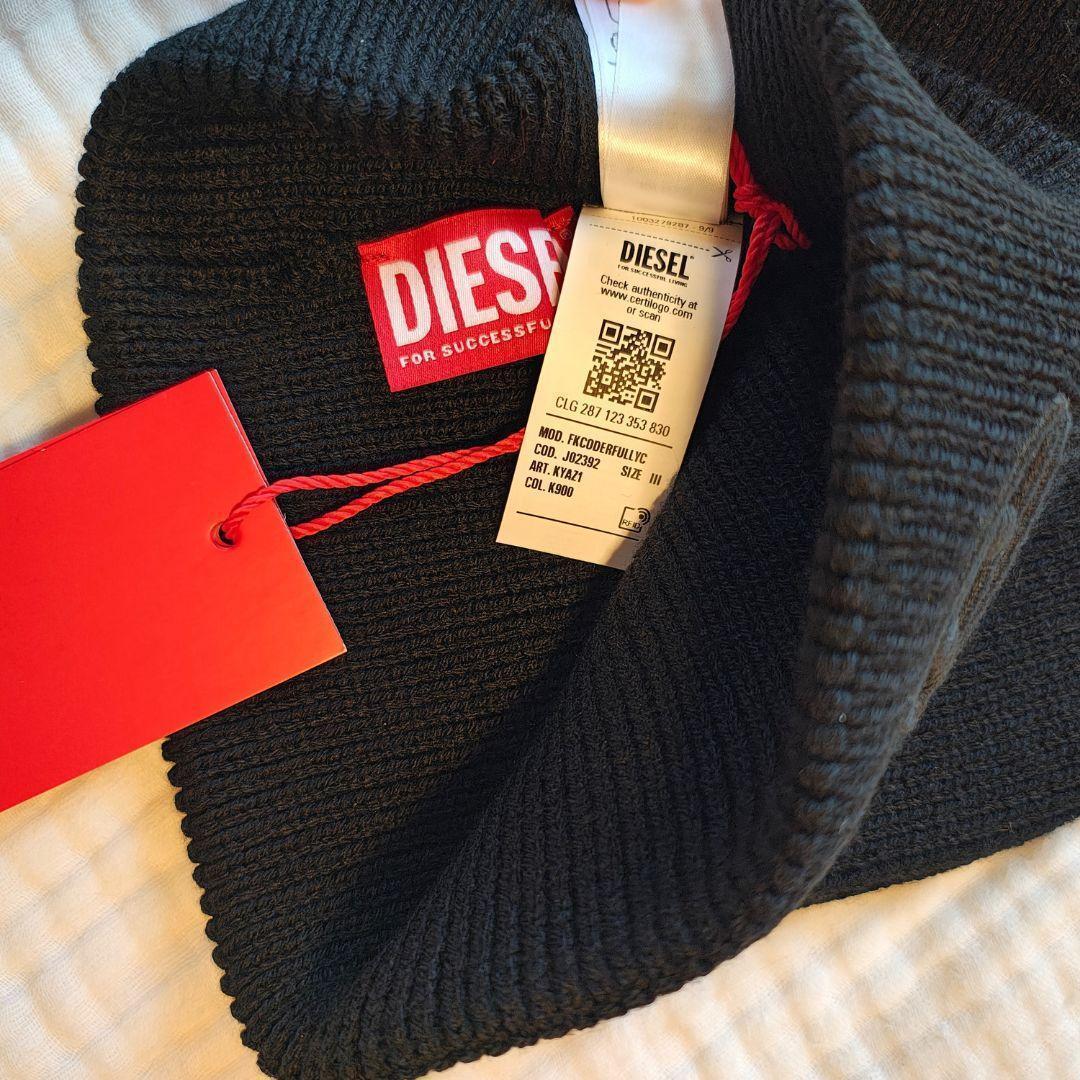 ✨本日までSALE✨新品 DIESEL ニット帽 ビーニー ブラック