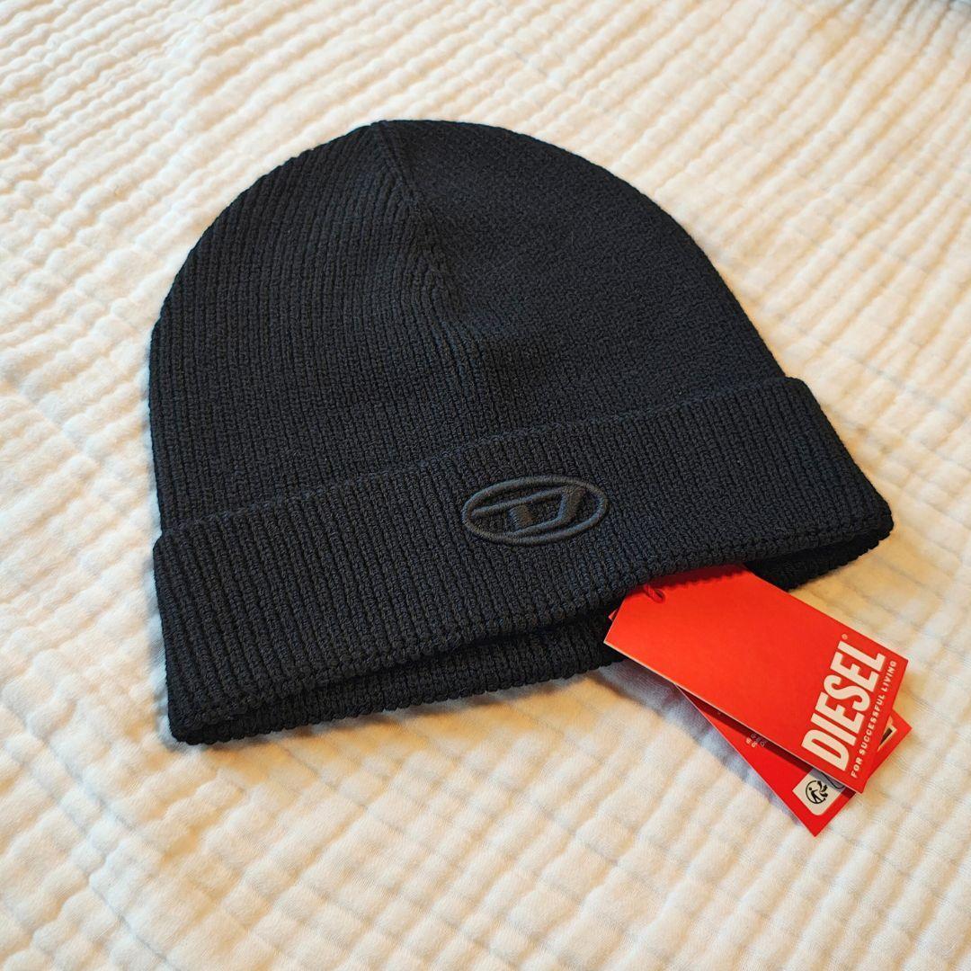✨本日までSALE✨新品 DIESEL ニット帽 ビーニー ブラック