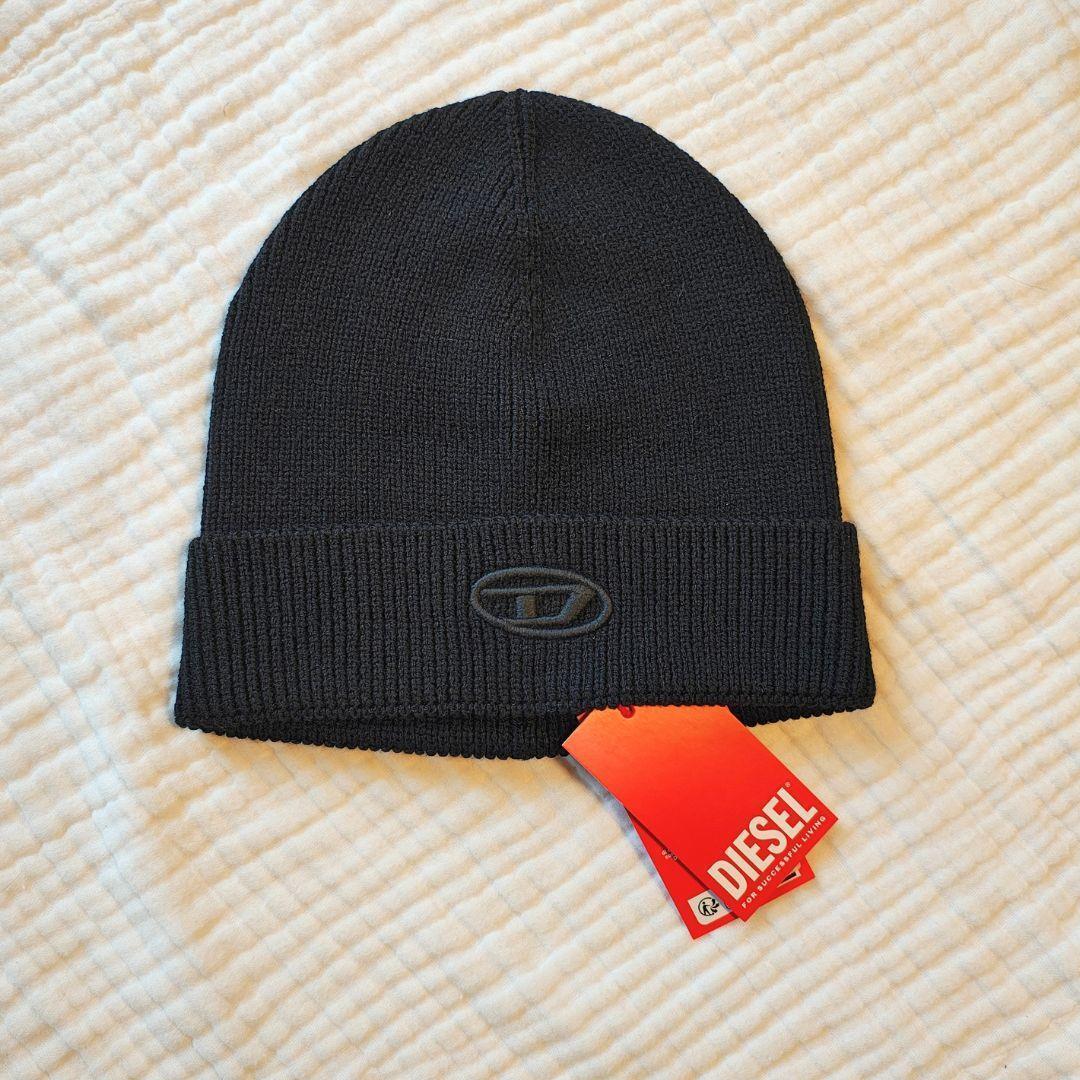 ✨本日までSALE✨新品 DIESEL ニット帽 ビーニー ブラック
