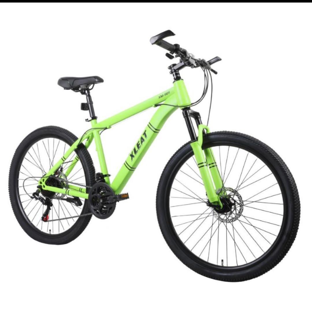マウンテンバイク 26インチ シマノ製 21段変速 MTB 自転車 ネオン