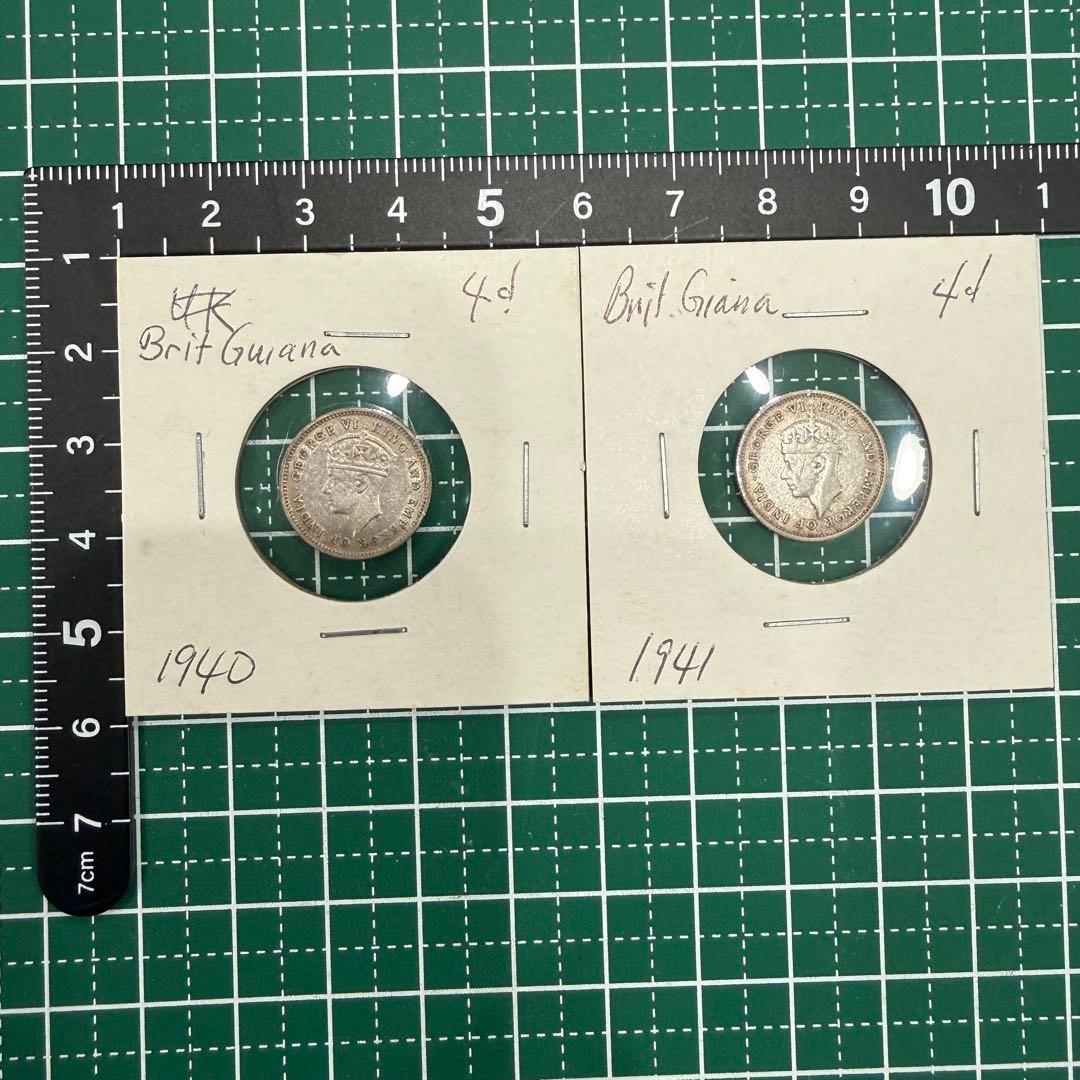 f*i様 No.69 アンティーク 銀貨 ギアナ イギリス領 4ペンス 1940
