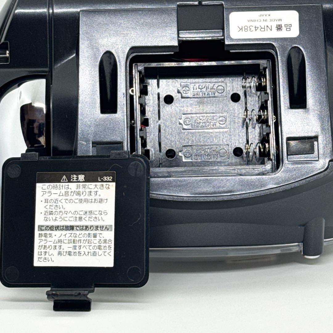 【店頭展示品】SEIKOセイコー大音量目覚まし時計 スーパーライデンNR438K