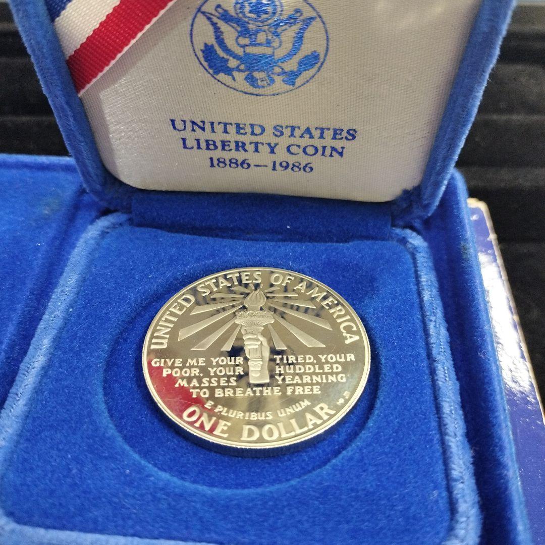 1986年 アメリカ銀貨 1ドル リバティ自由の女神記念銀貨 silver900
