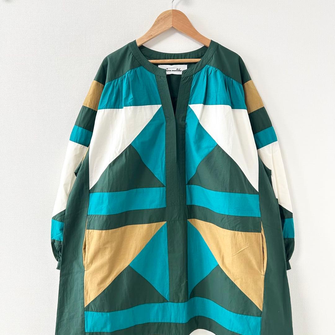 美品✨サラマリカ　Cotton Triangle Patchwork Dress