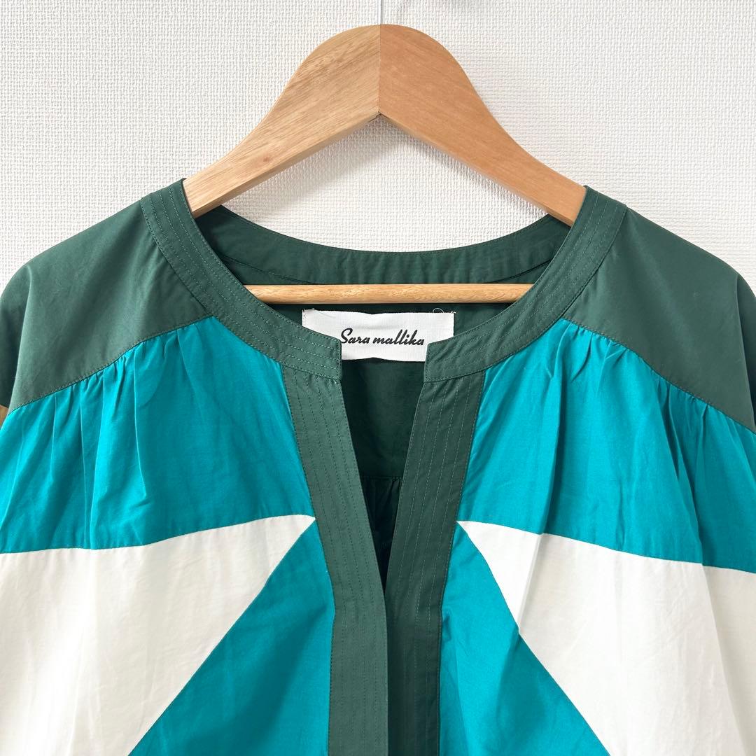美品✨サラマリカ　Cotton Triangle Patchwork Dress