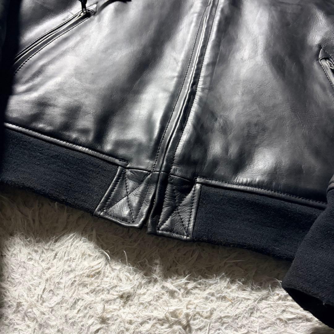 美品■ Liugoo Leathers ライダースジャケット　本革　黒　3L