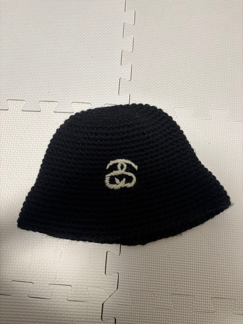 stussy sslink ssリンク ロゴ ニット バケットハット 帽子