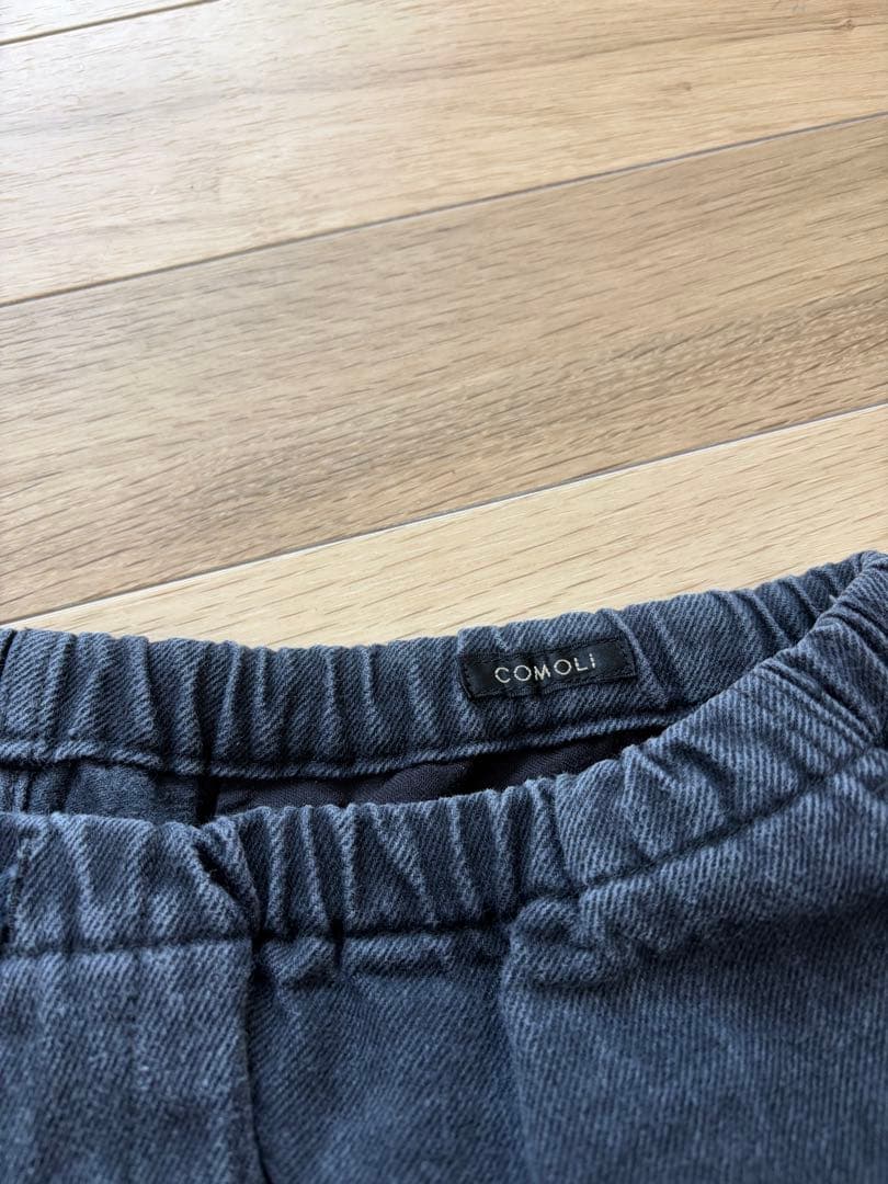 試着のみ　25ss COMOLI コモリ　ブラックドリル6Pパンツ　size1