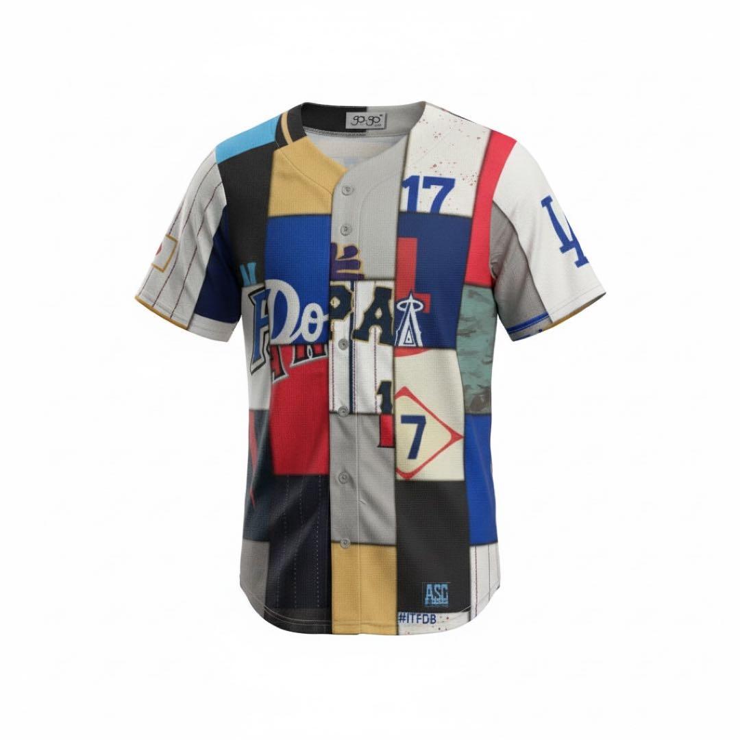 n*c様 非売品 大谷翔平 サインプリント歴代ミックスユニフォーム　ドジャースW
