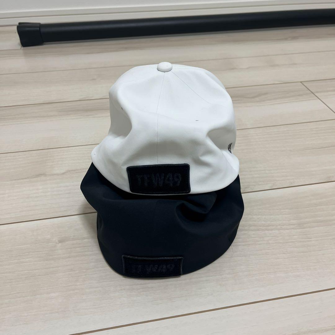 か*ん様 TFW49 キャップ 2点セット FLEXFIT 白 黒 S/M
