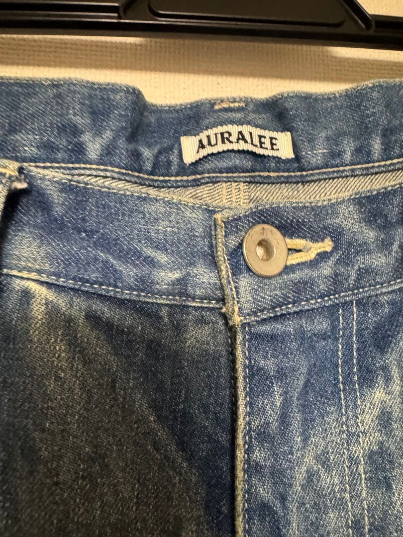 パンツ AURALEE SELVEDGE FADED DENIM PAINTER 4