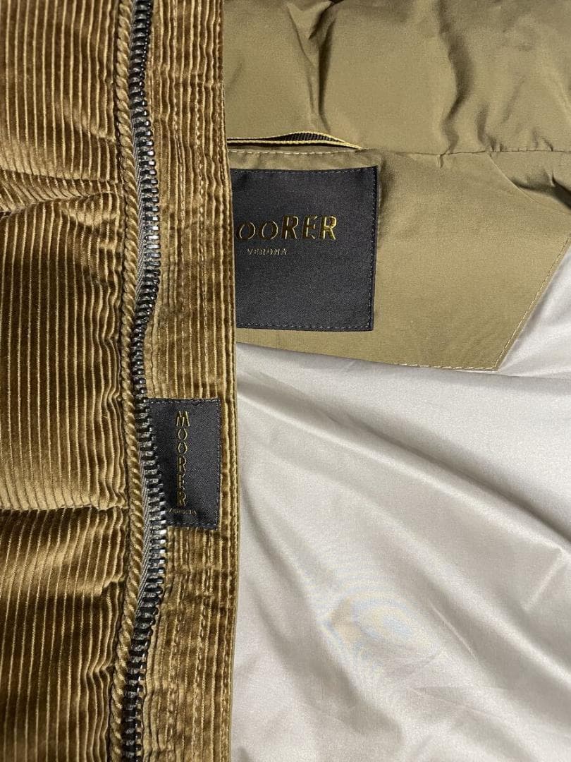 24万2000円　MOORER ムーレー　コーデュロイ　ダウンベスト　ブラウン