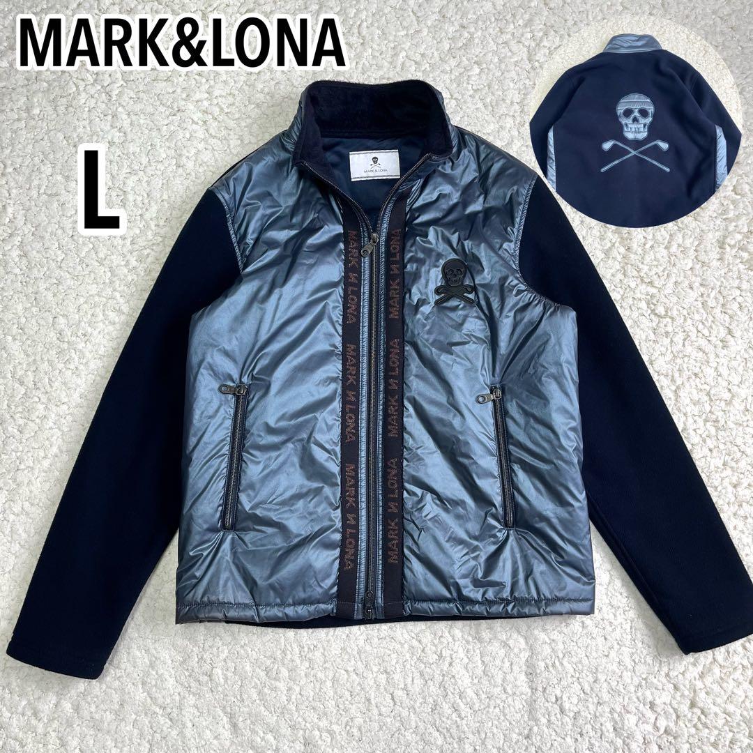 MARK&LONA マークアンドロナ 切替 ダウンジャケット ネイビー系 48