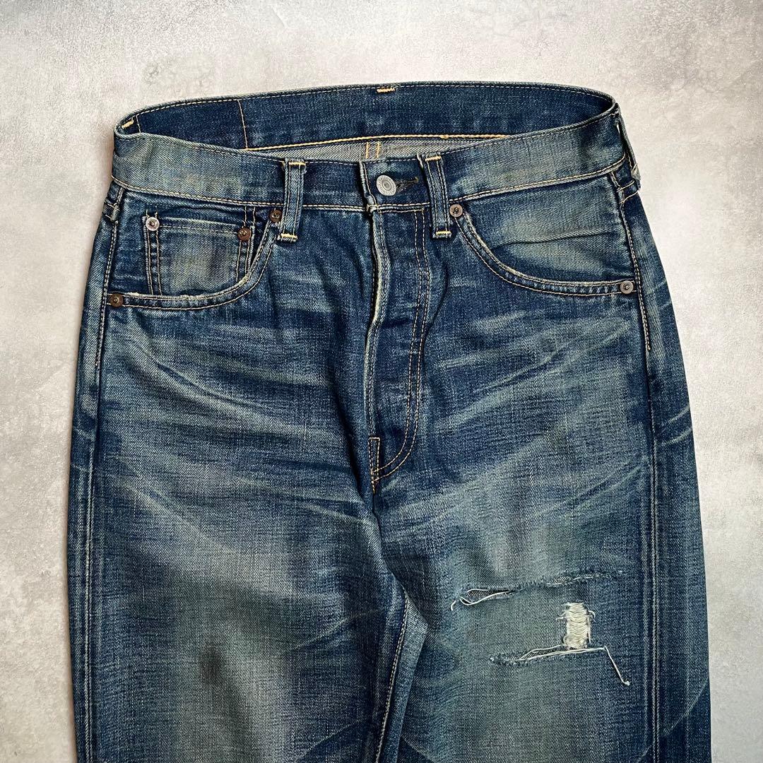 【雰囲気◎】LEVI‘S 501XX LVC1955 W30【鬼ヒゲハチノス】