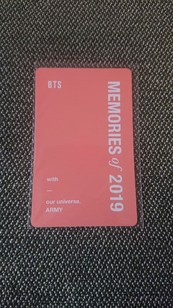 BTS memories of 2019   グク  トレカのみ