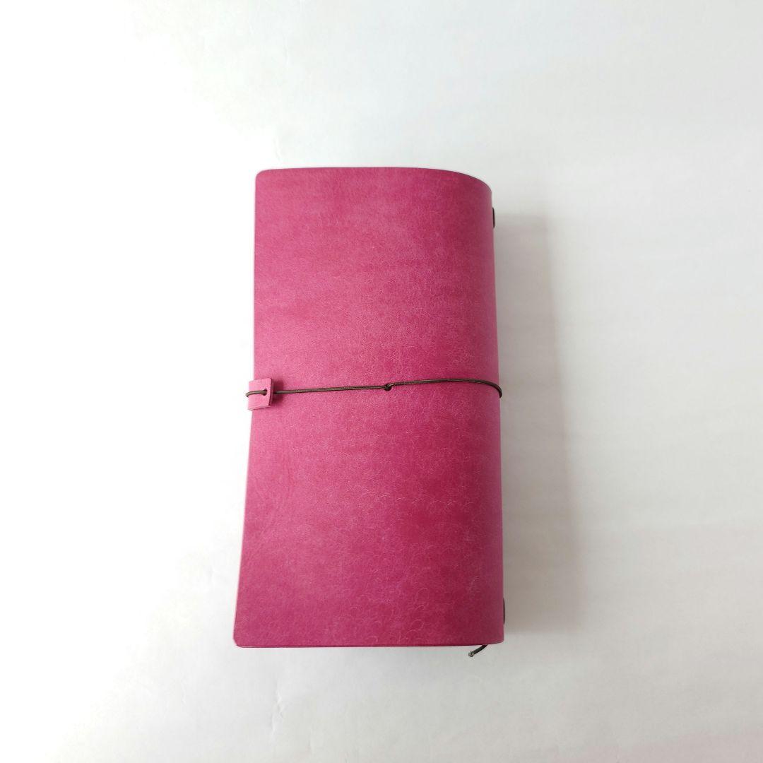 本革トラベラーズノート手帳カバー 【ハンドメイド】マゼンダ