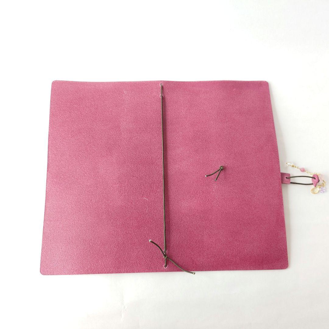本革トラベラーズノート手帳カバー 【ハンドメイド】マゼンダ
