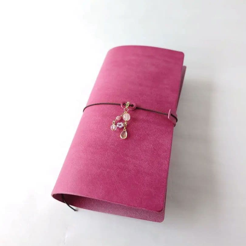 本革トラベラーズノート手帳カバー 【ハンドメイド】マゼンダ