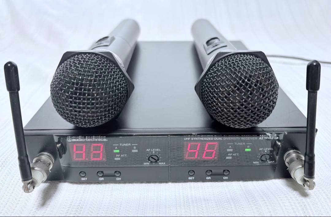 audio-technica ATW-R75a ワイヤレスマイク2本 充電器付き