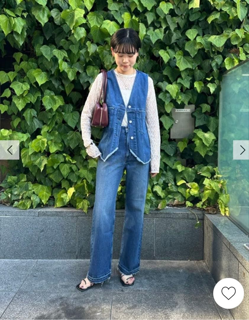 RM デニム　Ｖネックベスト　ノーリーズ　NOLLEY'S