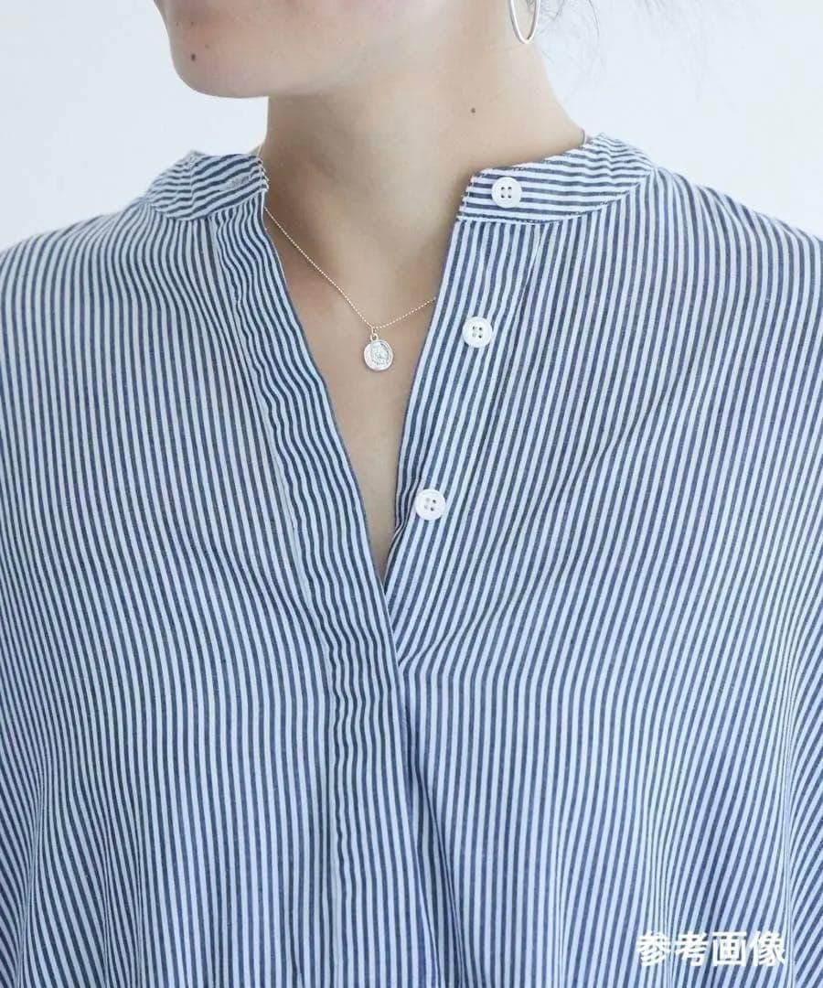 【美品】BEARDSLEY 先染めギャザーワンピース ストライプ　サイズ：0