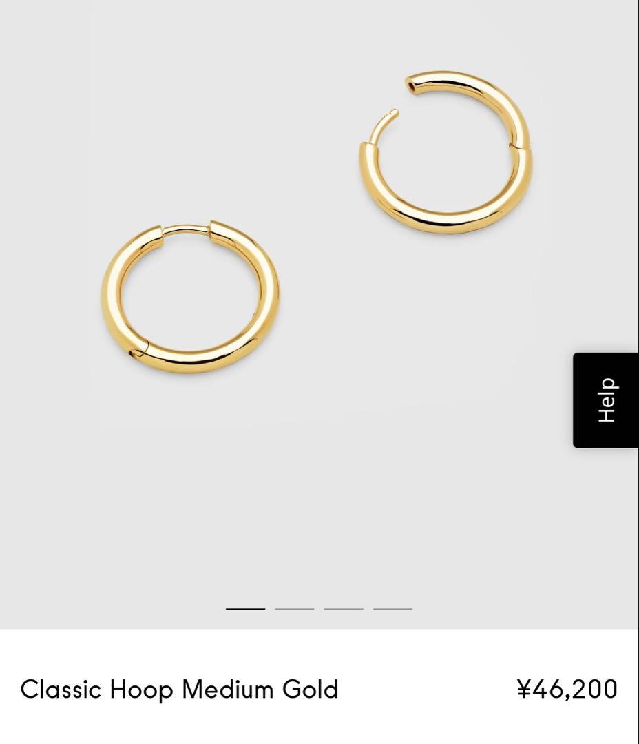 TOMWOOD Classic Hoop Medium Gold ピアス