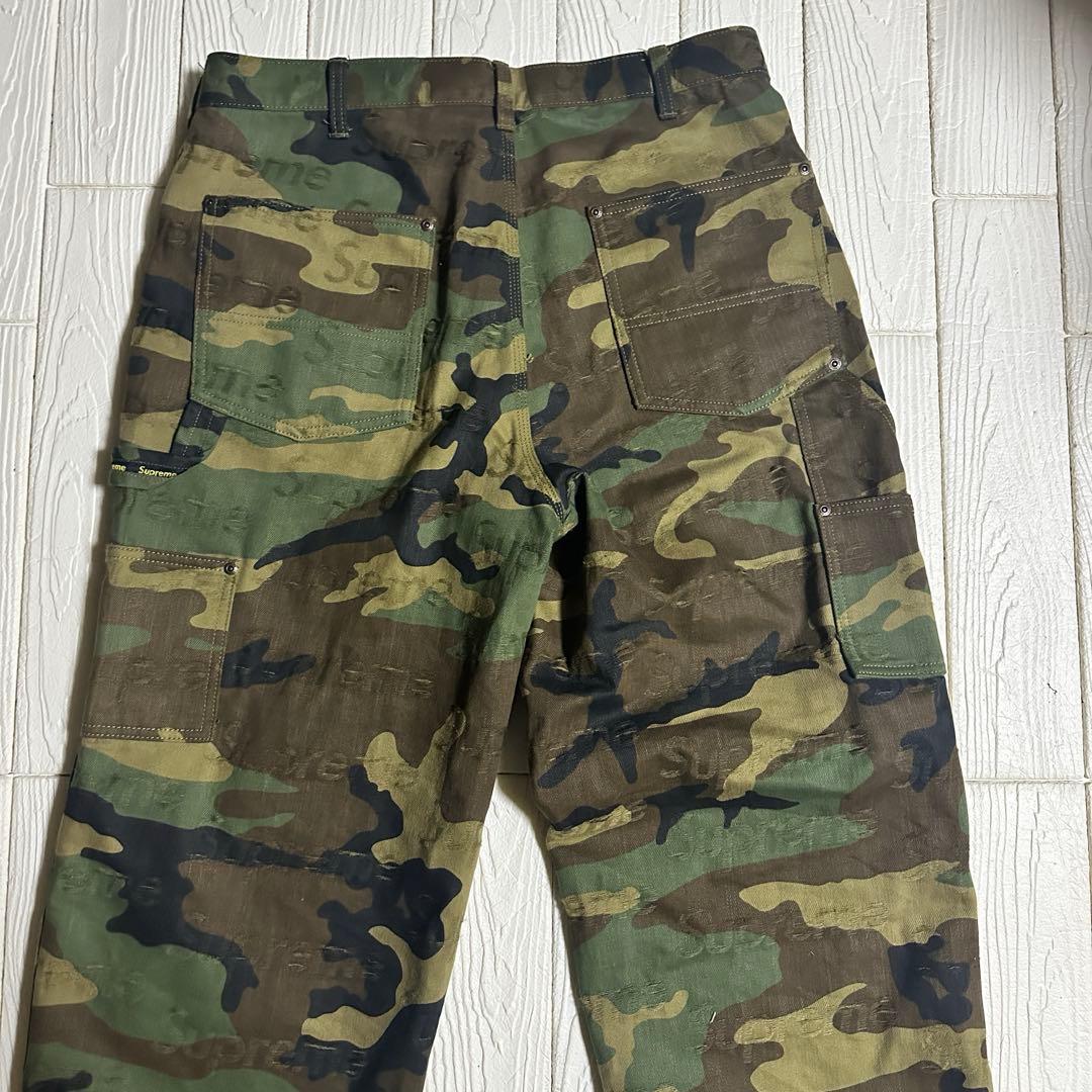 パンツ Supreme Jacquard Logos Double Knee Denim