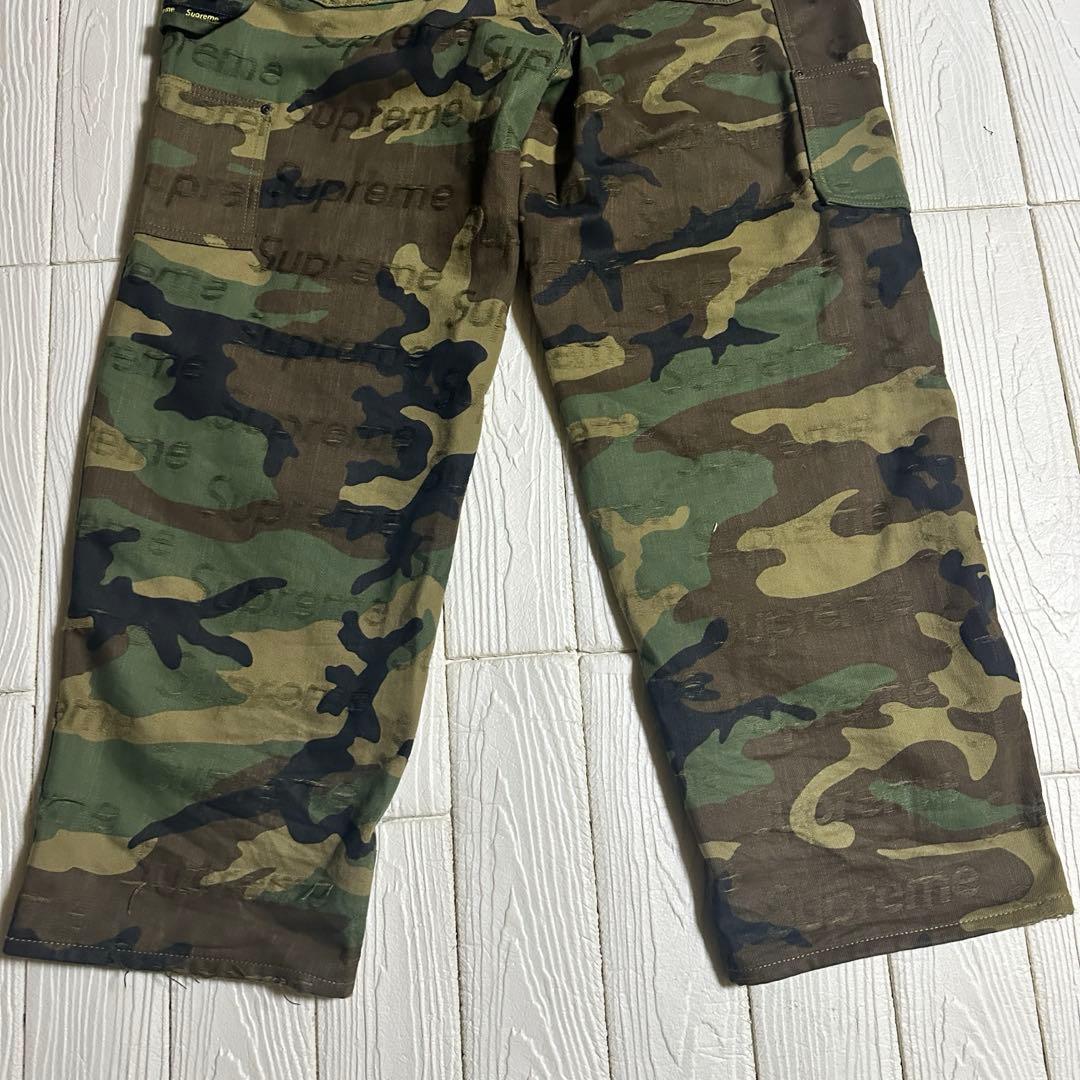 パンツ Supreme Jacquard Logos Double Knee Denim