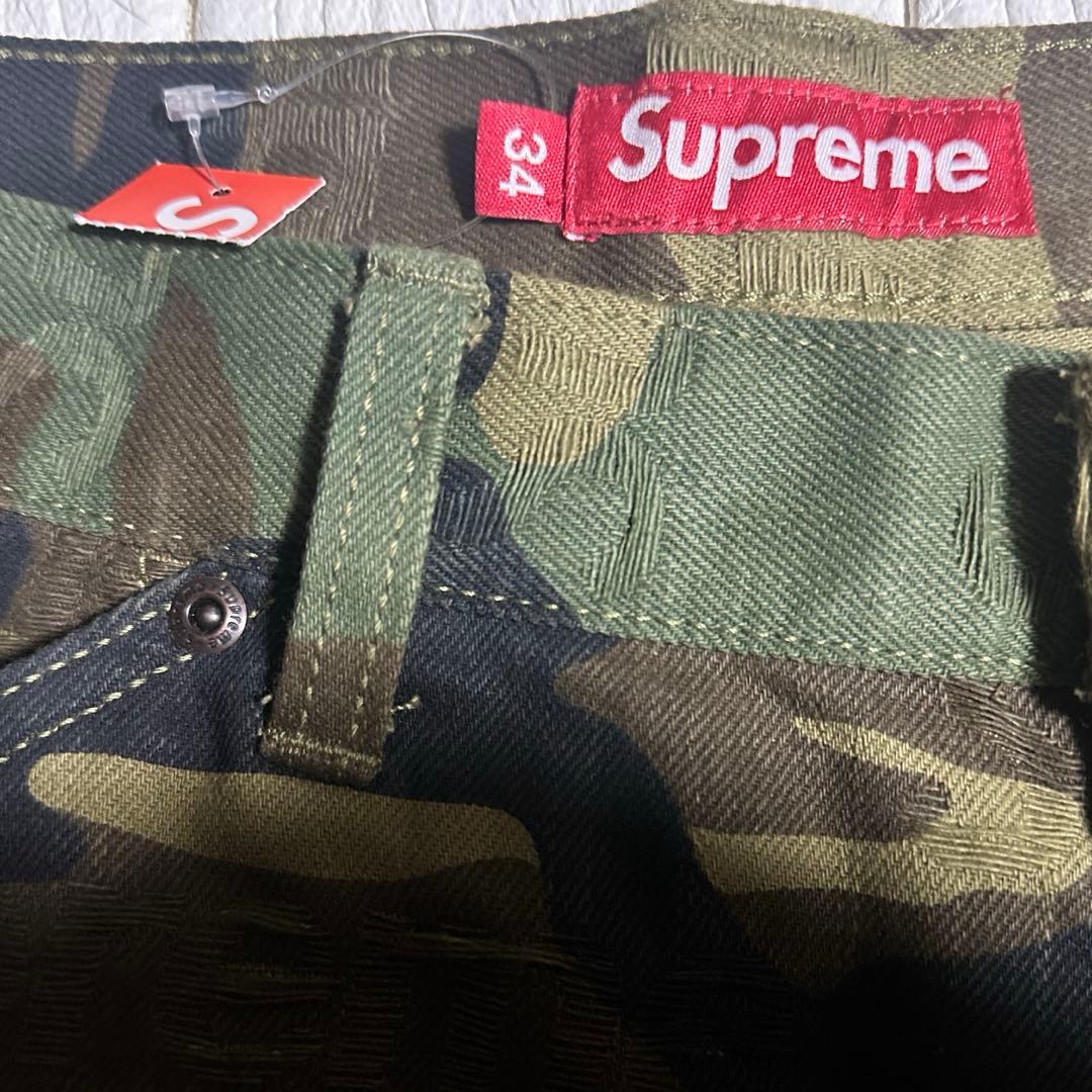 パンツ Supreme Jacquard Logos Double Knee Denim