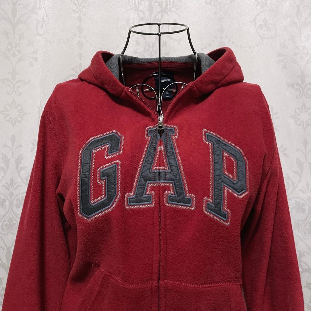 old GAP パーカー フリース 赤 平成ギャルy2k グランジ ヴィンテージ