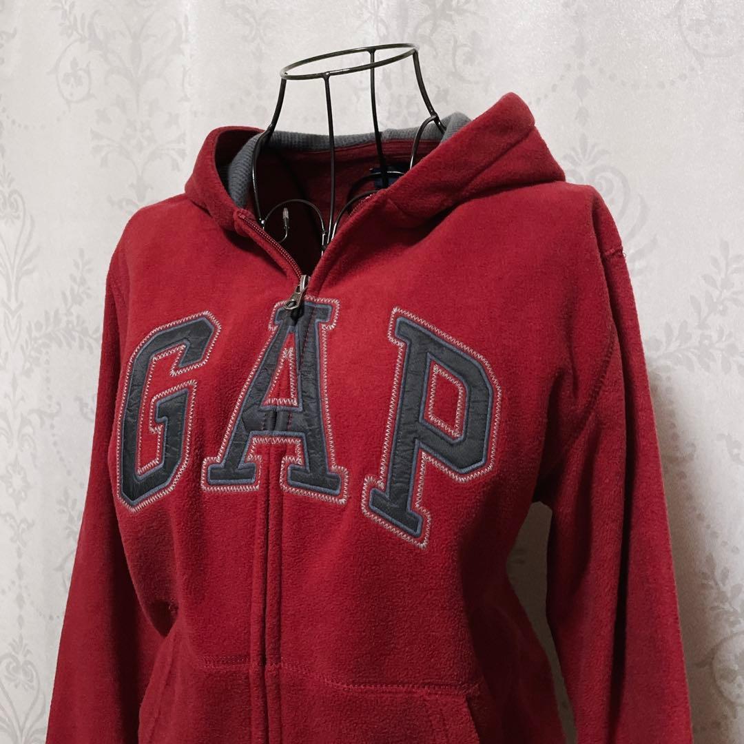 old GAP パーカー フリース 赤 平成ギャルy2k グランジ ヴィンテージ