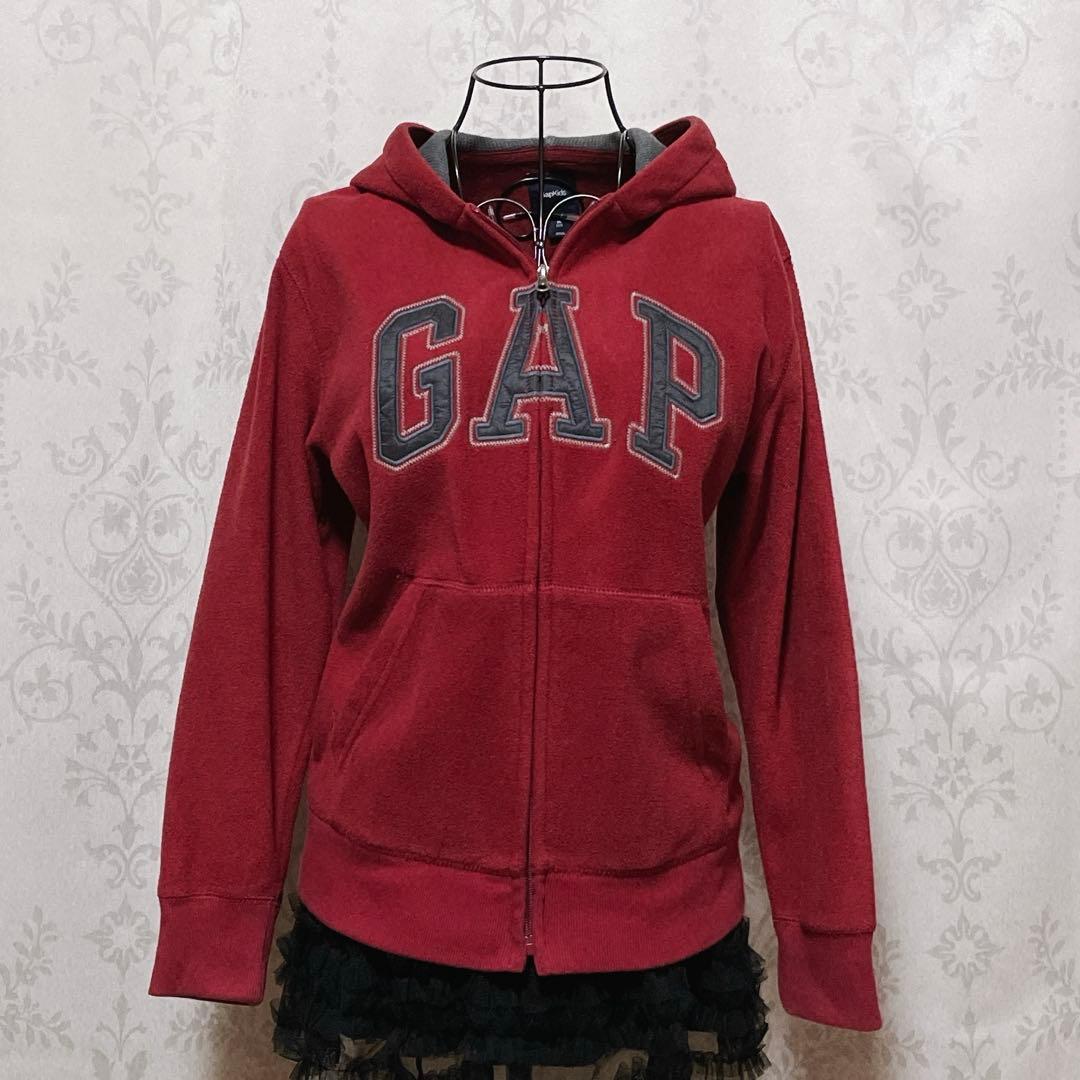 old GAP パーカー フリース 赤 平成ギャルy2k グランジ ヴィンテージ