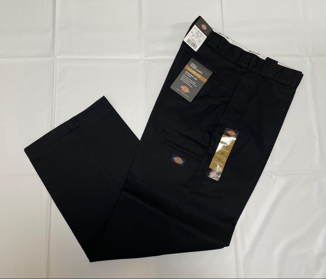 Dickies ダブルニー 34×32 ブラック ディッキーズ