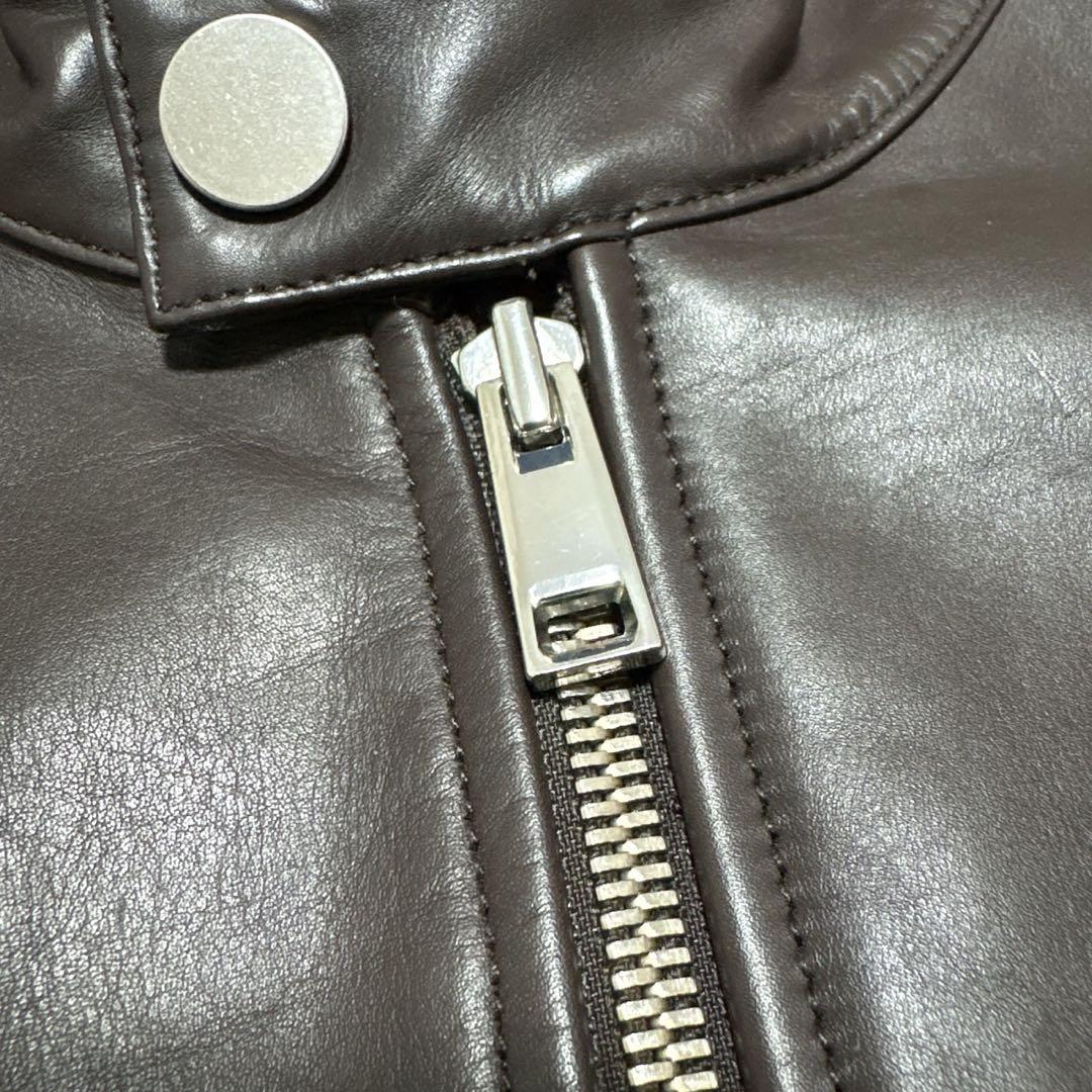 美品✨ Theoryセオリー シングルレザーライダースジャケット 牛革カウレザー