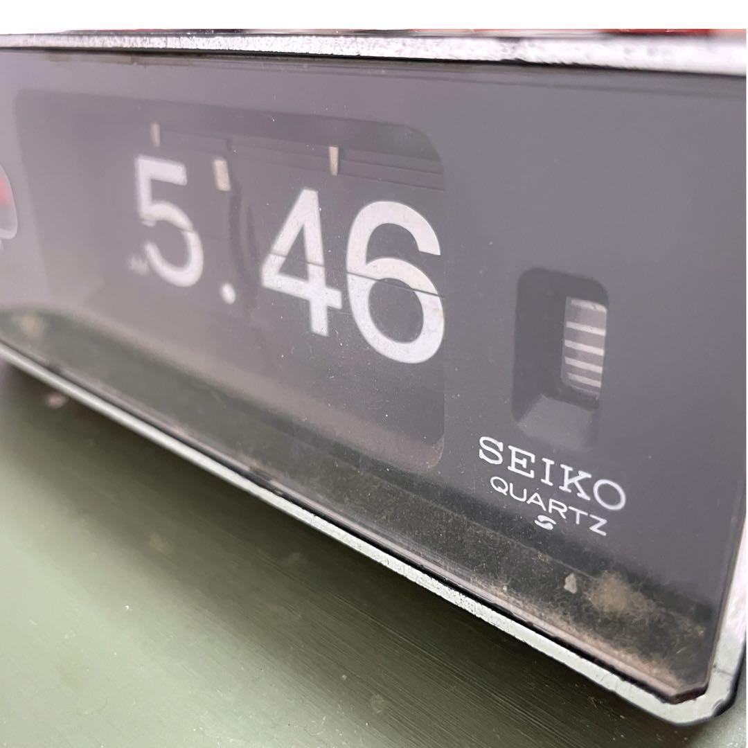 SEIKO QUARTZ QN401T パタパタ 時計 フリップクロック