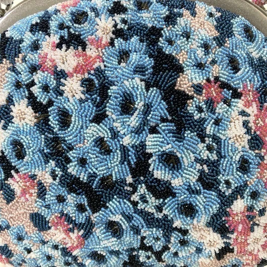 【美品】豪華　ビーズバッグ　和装バッグ　洋装バッグ　総ビーズ　花柄　大正ロマン