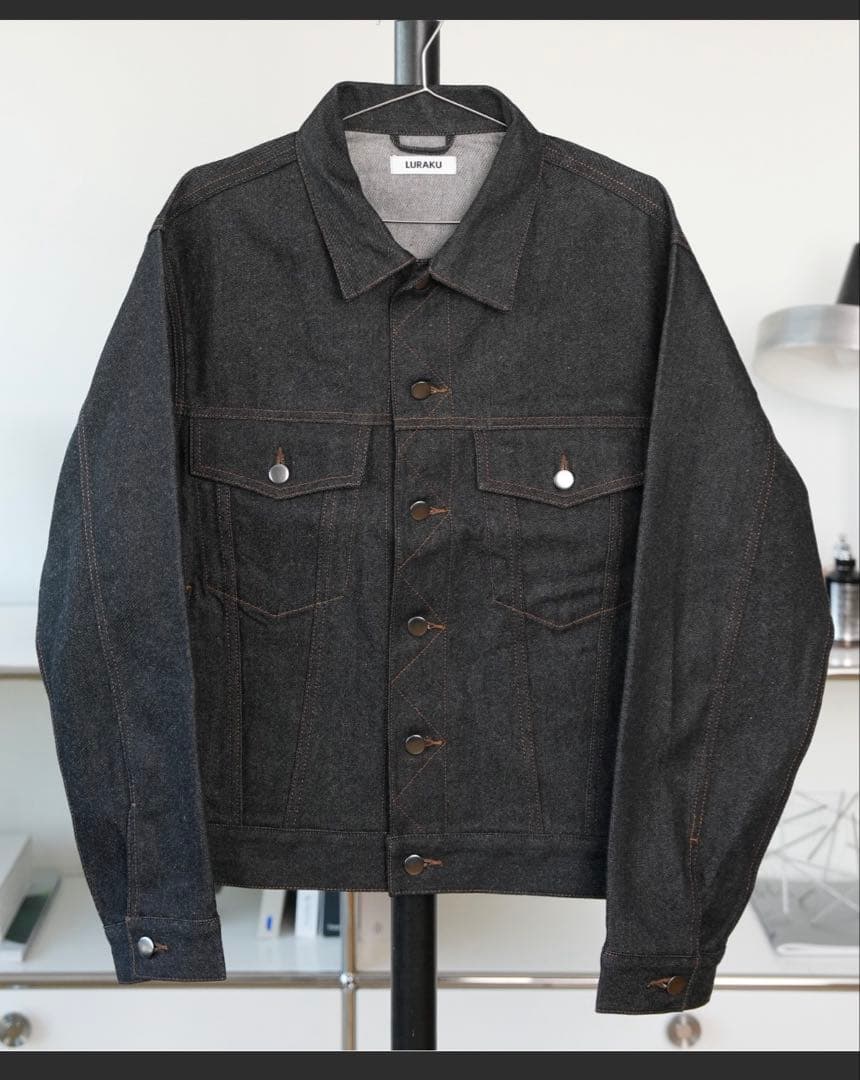 LURAKU Rigid Denim Jacket ブラック Mサイズ