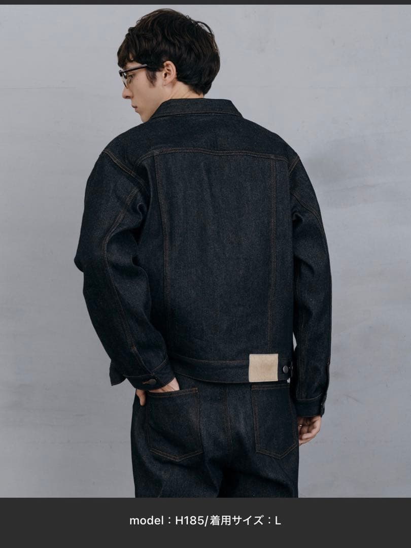 LURAKU Rigid Denim Jacket ブラック Mサイズ