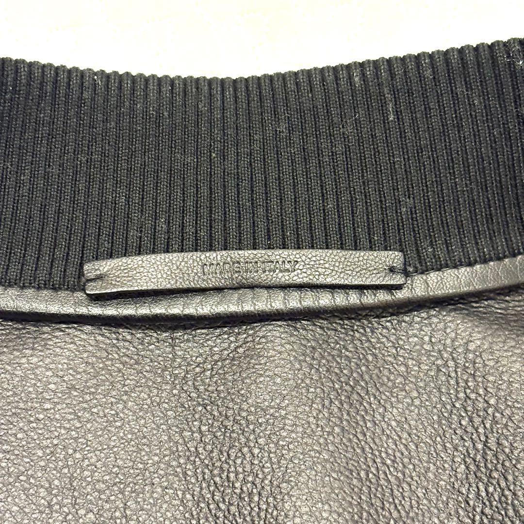 ☆美品☆VALENTINO ラムレザー ナイロン ブルゾン カモフラ柄 BLK