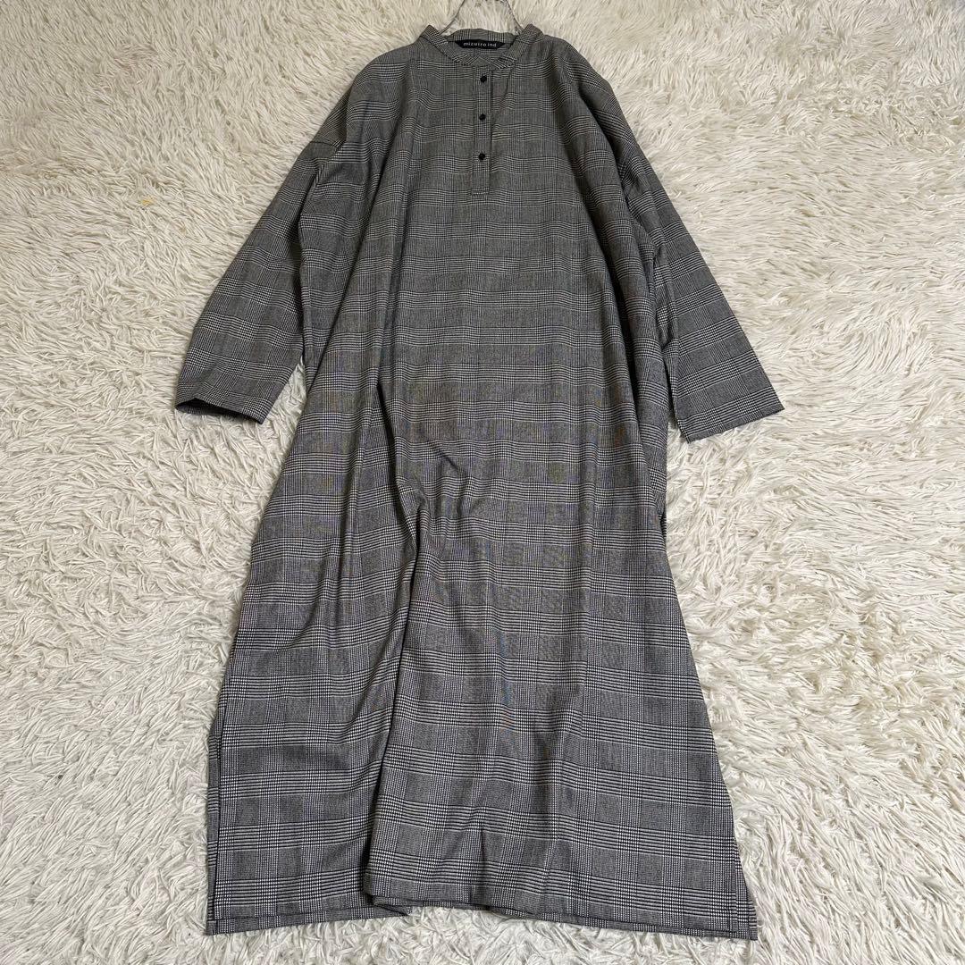 【mizuiro ind】 ミズイロインド ワンピース ロング チェック