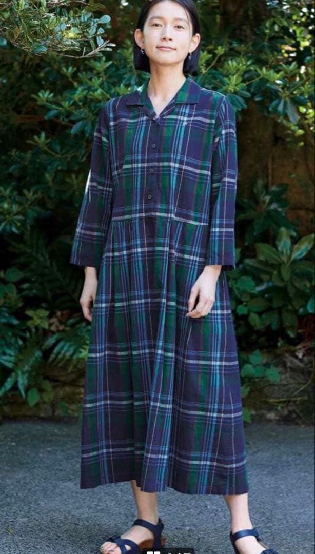 新品✨サニークラウズponさんマドラスチェックワンピ ¥8,690 秋冬【MP】