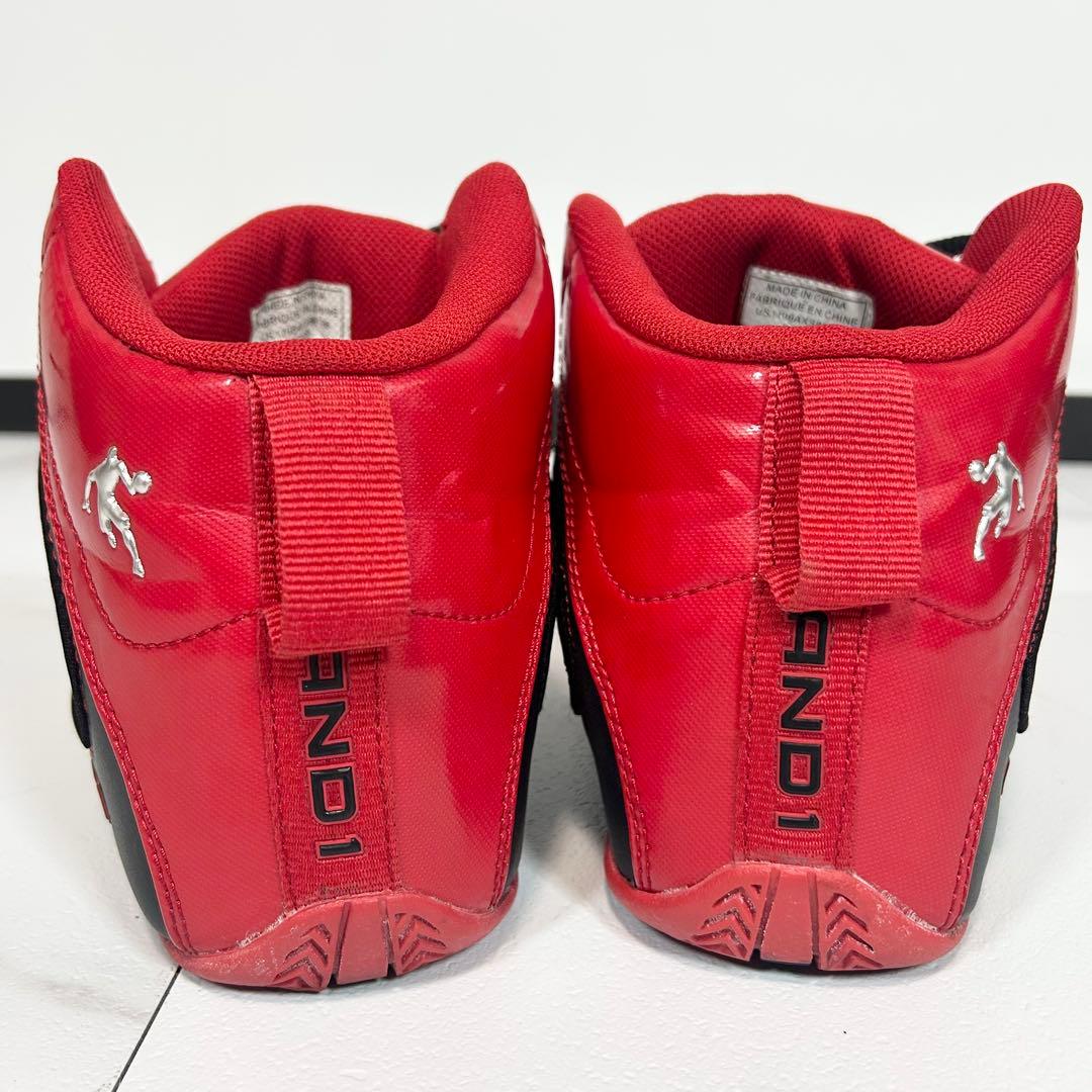 希少❗️AND1 バスケットボールシューズ　赤　ASSAULT MID 24cm