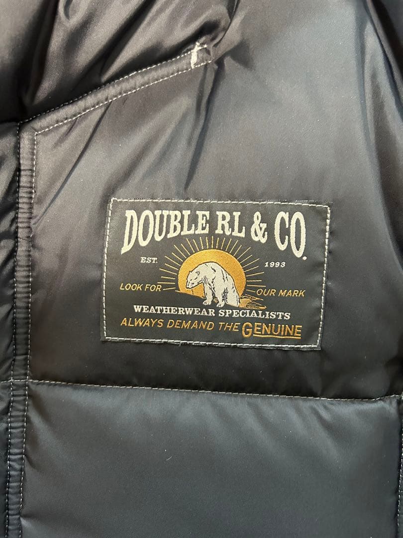 RRL ブランケット　グレー ストライプ ダウンベスト