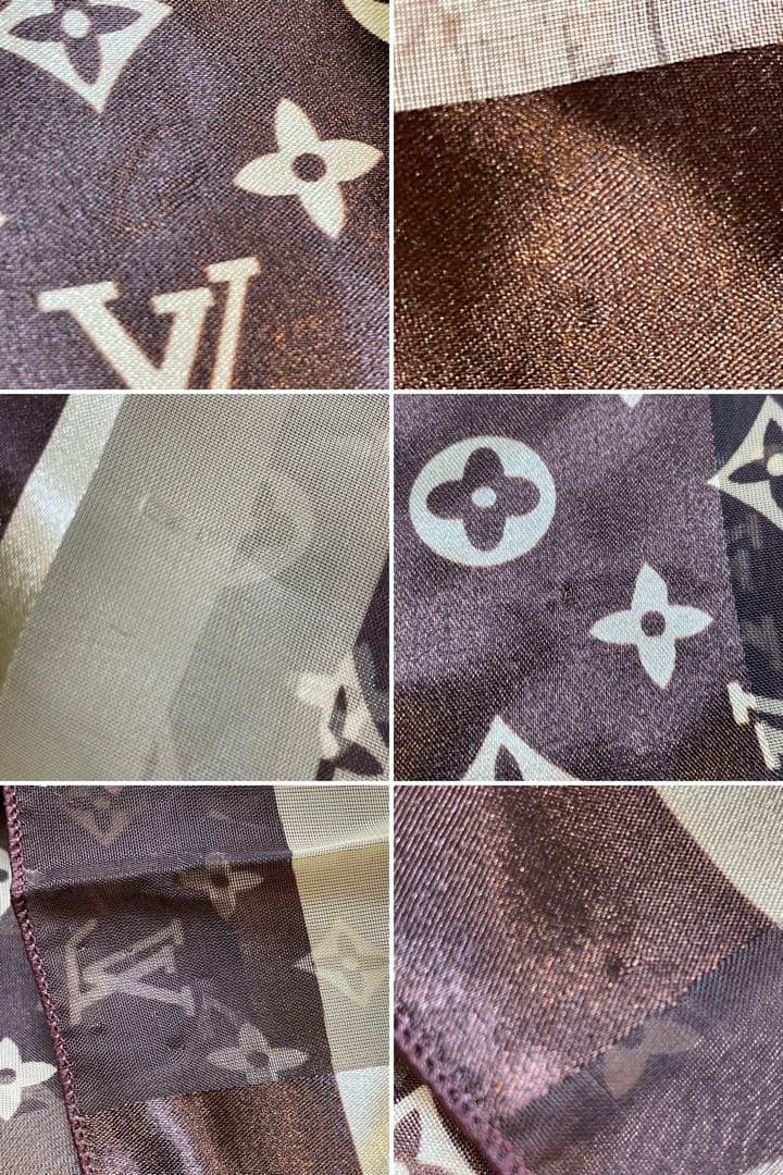 【訳あり】LOUIS VUITTON ルイヴィトン　大判スカーフ　モノグラフ