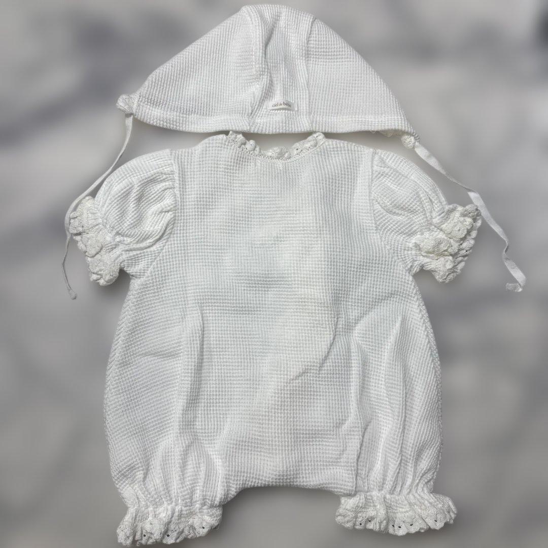 【夏用・極美品】ciel de bébé セレモニードレス＆ボンネットセット