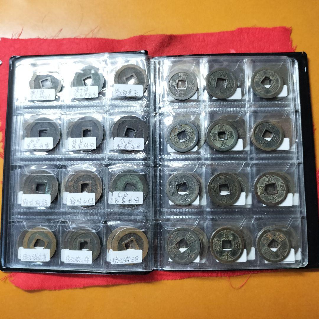 古銭 アルバム入り 寛永通宝100種類セット。背足 背小 背元 厚肉 坂本跳永