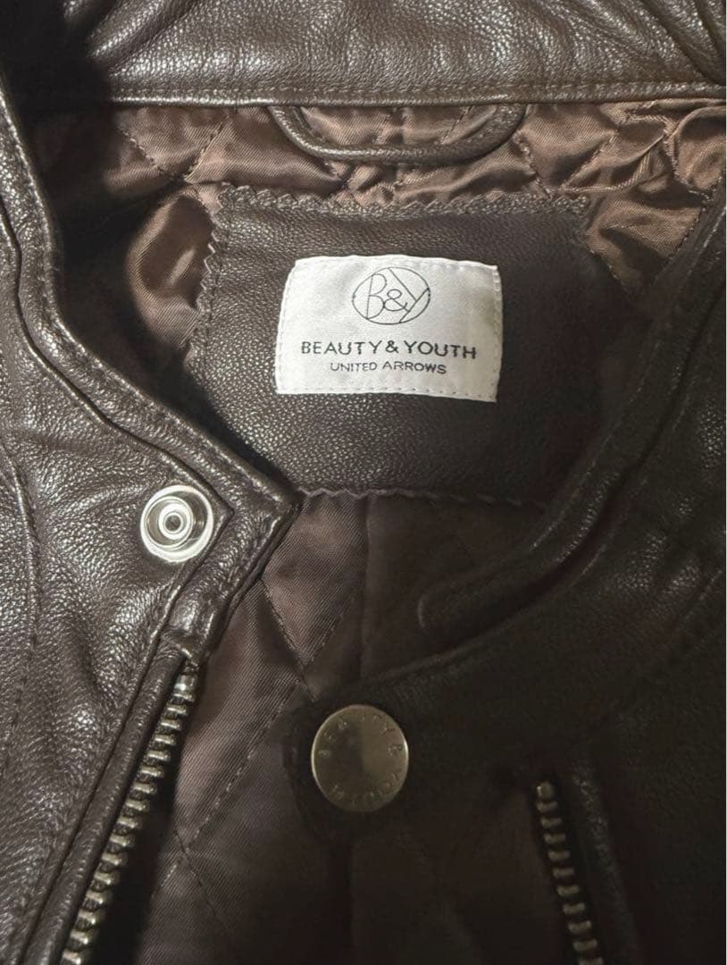 10%off購入用 B&Y UNITED ARROWS 山羊革 レザージャケット