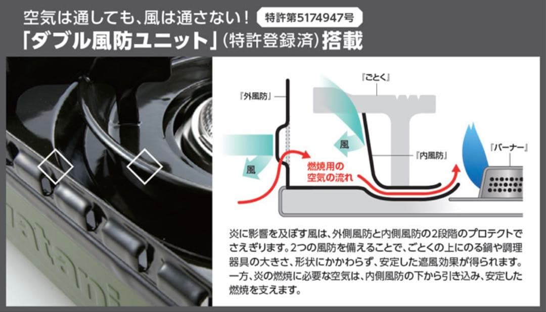iwatani『新品未使用☆タフまる Jr. アウトドアカセットコンロ』ブラック