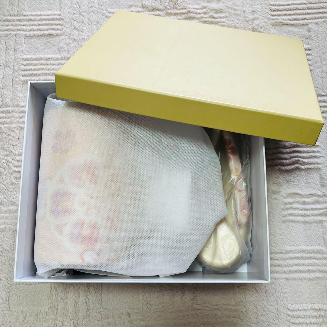 ゴールド 花柄 和装バッグ 草履セット