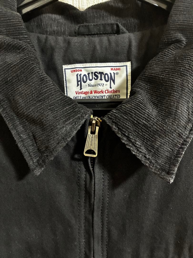 【最終値下げ】HOUSTON DUCK ZIP WORK JACKET 黒 XL